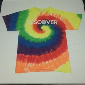 🌞 Discover Tie-dye Shirt size Small Discovery Card Adventure 🌎 Hippie 🌺 Earth
